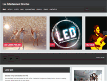 Tablet Screenshot of liveentertainmentdirective.com